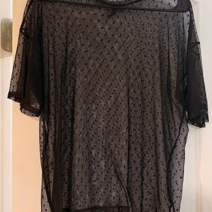 Ultra Flirt Black Sheer Blouse